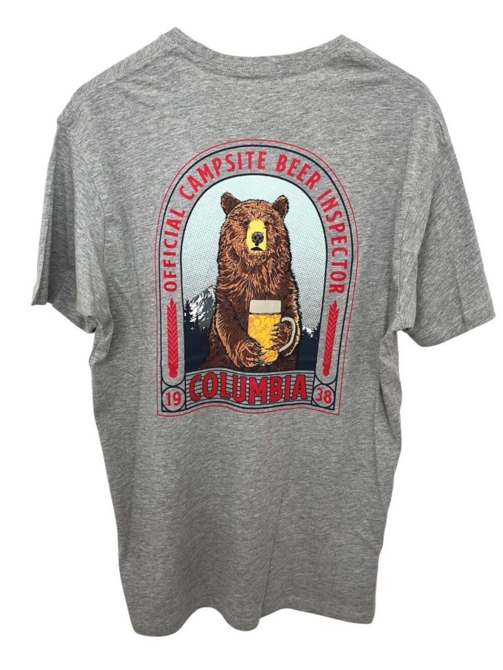 Columbia Campsite Beer Inspector T-Shirt Rear Graphic NWT Large